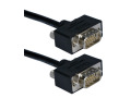 QVS 50ft High Performance UltraThin VGA/UXGA HDTV/HD15 Tri-Shield Fully-Wired Cable with Panel-Mountable Connectors