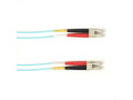 2m (6.5ft) LCLC Aqua OM4 MM Fiber Patch Cable INDR Zip LSZH