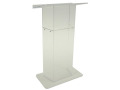 Acrylic "Wing" Style Lectern With Shelf - Frosted