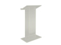 Acrylic "Wing" Style Lectern With Shelf - Unassembled - Frosted