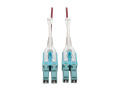 10 Gb Duplex Multimode 50/125 OM4 LSZH Fiber Patch Cable (LC/LC), Push/Pull Tabs, Magenta, 1 m (3 ft.)