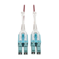 10 Gb Duplex Multimode 50/125 OM4 LSZH Fiber Patch Cable (LC/LC), Push/Pull Tabs, Magenta, 1 m (3 ft.) image