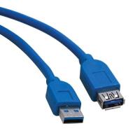 USB 3.0 SuperSpeed Extension Cable - USB-A to USB-A, M/F, Blue, 16 ft image