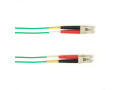 2m (6.5ft) LCLC GN OM3 MM Fiber Patch Cable INDR Zip OFNR