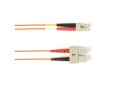 OM3 50/125 Multimode Fiber Optic Patch Cable OFNR PVC SC-LC OR 2M