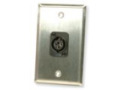 Single Gang Stainless Steel Wall Mounting Plate - 1 Whirlwind WC3F Female XLR