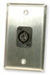 Single Gang Stainless Steel Wall Mounting Plate - 1 Whirlwind WC3F Female XLR image