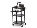 AV Notebook Cart 2 Shelves with 6-Outlet Electrical, 5" Casters