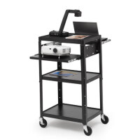 AV Notebook Cart 2 Shelves with No Electrical, 4in Casters image