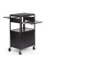 Adjustable Multimedia Cart with Cabinet, Electrical Unit  5" Caster
