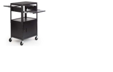 Adjustable Multimedia Cart with Cabinet, Electrical Unit  5" Caster image