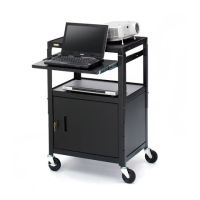 AV Notebook Cabinet Cart with No Electrical, 4-inch Casters image