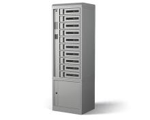 10-Bay Locker, MIFARE Classic RFID, Keypad, 480x800 LCD Display, AC Charging, Ethernet, Side Panels image