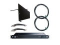 RF Venue DISTRO9 HDR Antenna Distribution System and Diversity Fin Wall-Mount Antenna, Black, Bundle