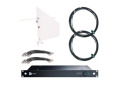 RF Venue DISTRO9 HDR Antenna Distribution System and Diversity Fin Wall-Mount Antenna, White, Bundle