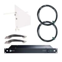 RF Venue DISTRO9 HDR Antenna Distribution System and Diversity Fin Wall-Mount Antenna, White, Bundle image