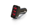 Smart 3-Port USB Car Charger, 4.8A Output