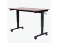 48" Crank Adjustable Stand Up Desk, Dark Walnut