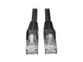Premium Cat6 Gigabit Snagless Molded UTP Patch Cable, 24 AWG, 550 MHz/1 Gbps (RJ45 M/M), Black, 75 ft.