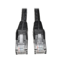 Premium Cat6 Gigabit Snagless Molded UTP Patch Cable, 24 AWG, 550 MHz/1 Gbps (RJ45 M/M), Black, 75 ft. image