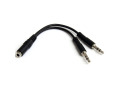 3.5mm 4-position to 2x 3-position 3.5mm Headset Splitter Adapter