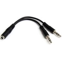3.5mm 4-position to 2x 3-position 3.5mm Headset Splitter Adapter image