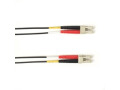 OM4 50/125 Multimode Fiber Patch Cable OFNP Plenum LC-LC BK 25M