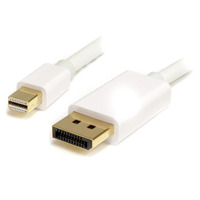 1m Mini DisplayPort to DisplayPort Adapter Cable, M/M, White image