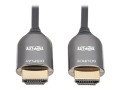 8K HDMI Plenum-Rated Fiber Active Optical Cable (AOC) - 8K UHD @ 60 Hz, HDR, M/M, Black, 15 m