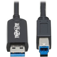 USB 3.2 Gen 1 Plenum-Rated Fiber Active Optical Cable (AOC) - A/B M/M, Black, 20 m image