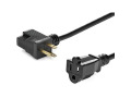 StarTech.com 12inch Outlet Saver Extension Cord - NEMA 5-15P to 2x NEMA 5-15R - 16AWG