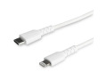 StarTech.com 6 foot/2m Durable White USB-C to Lightning Cable, Rugged Heavy Duty Charging/Sync Cable for Apple iPhone/iPad MFi Certified
