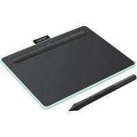Wacom Intuos Wireless Graphics Drawing Tablet for Mac, PC, Chromebook & Android (small) with Software Included - Black with Pistachio accent image