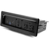 StarTech.com Conference Room Docking Station w/ Power; Table Connectivity A/V Box, Universal Laptop Dock, 60W PD, AC Outlets, USB Charging image