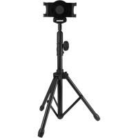 StarTech.com Adjustable Tablet Tripod Stand - For 6.5" to 7.8" Wide Tablets - Height adjustable from 29.3" to 62" (74.5 cm to 157 cm) - Rotate the tablet 360 degrees - Tilt the screen to your preferred viewing angle - Present content with a steady sc image