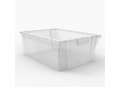 Stackable Storage Bins (4 Large  Clear)
