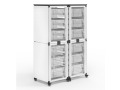 Modular Classroom Storage Cabinet - 4 stacked modules with 12 large bins