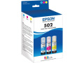 Epson T502, Multi-Color Ink Cartridges, C/M/Y 3-Pack