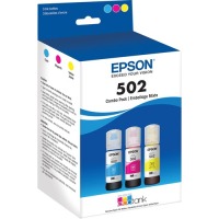 Epson T502, Multi-Color Ink Cartridges, C/M/Y 3-Pack image