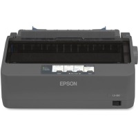 Epson LX-350 9-pin Dot Matrix Printer - Monochrome - Energy Star - Black image