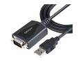 StarTech.com 3ft (1m) USB to Serial Cable with COM Port Retention, DB9 Male RS232 to USB Converter, USB to Serial Adapter, Prolific IC