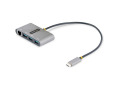 StarTech.com 3-Port USB-C Hub with Ethernet, 3x USB-A, Gigabit Ethernet, USB 3.0 5Gbps, Bus-Powered, Portable Laptop USB Type-C Hub w/ GbE