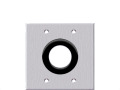 Double-gang Bulk Wire Plate with 1.5" Grommet Hole, Clear Anodized