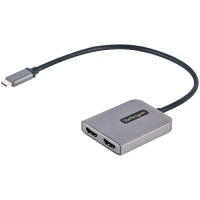 StarTech.com USB-C to Dual HDMI MST HUB, Dual HDMI 4K 60Hz, USB Type C Multi Monitor Adapter for Laptop, 2 Port DP 1.4 MST Hub image