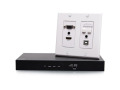 HDMI® HDBaseT + VGA, 3.5mm, and USB-B to A over Cat Extender Wall Plate Transmitter to Box Receiver - 4K 60Hz