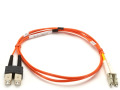 OM2 50/125 Multimode Fiber Optic Patch Cable OFNR PVC SC-LC OR 1M