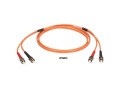 OM2 50/125 Multimode Fiber Optic Patch Cable OFNR PVC ST-ST OR 1M
