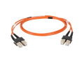 OM2 50/125 Multimode Fiber Optic Patch Cable OFNR PVC SC-SC OR 3M