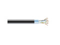 CAT5e 350-MHz Solid Bulk Cable F/UTP CMR PVC BK 1000FT Spool