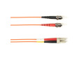 OM1 62.5/125 Multimode Fiber Patch Cable OFNP Plenum ST-LC OR 2M